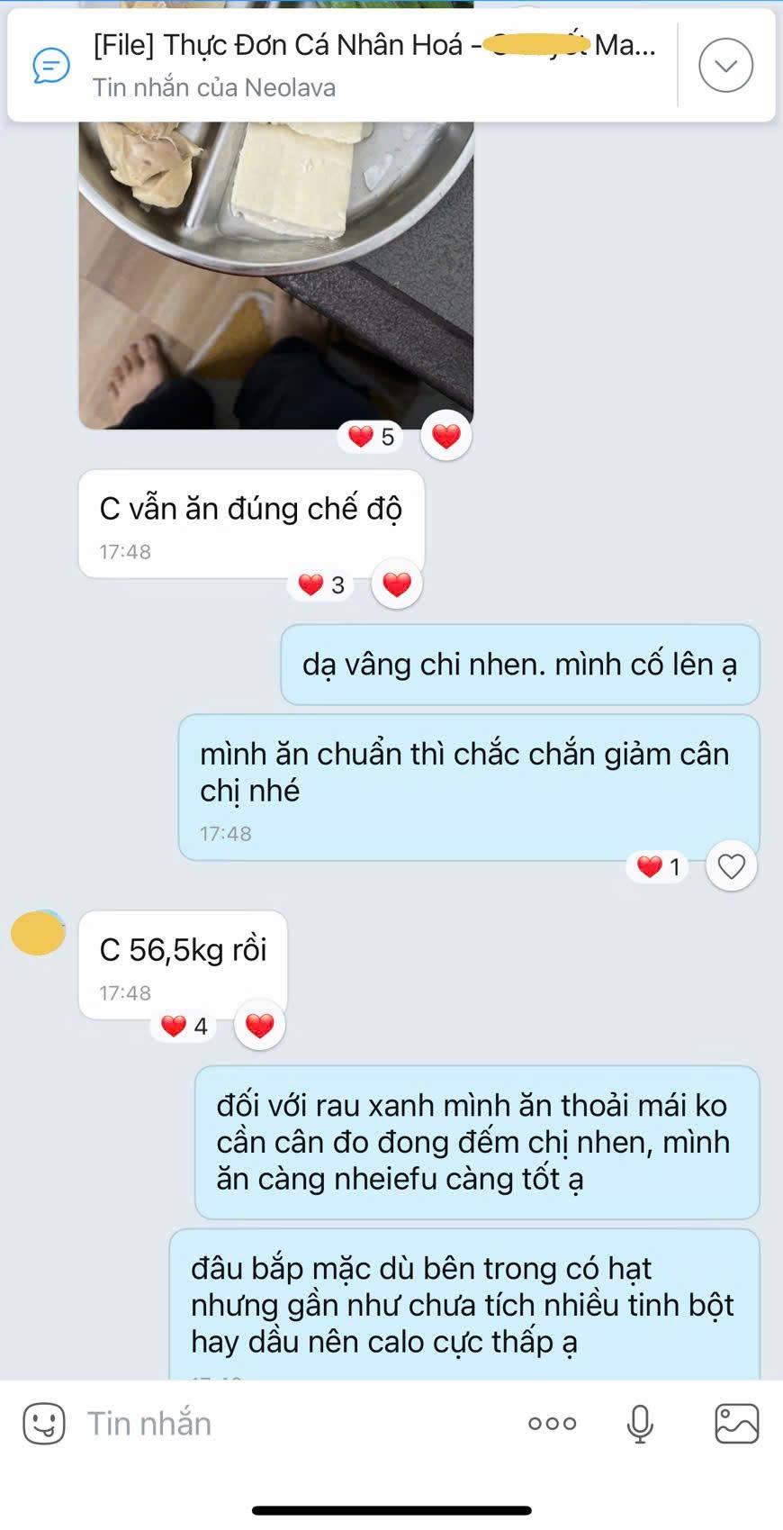 Kết quả giảm cân học viên 6