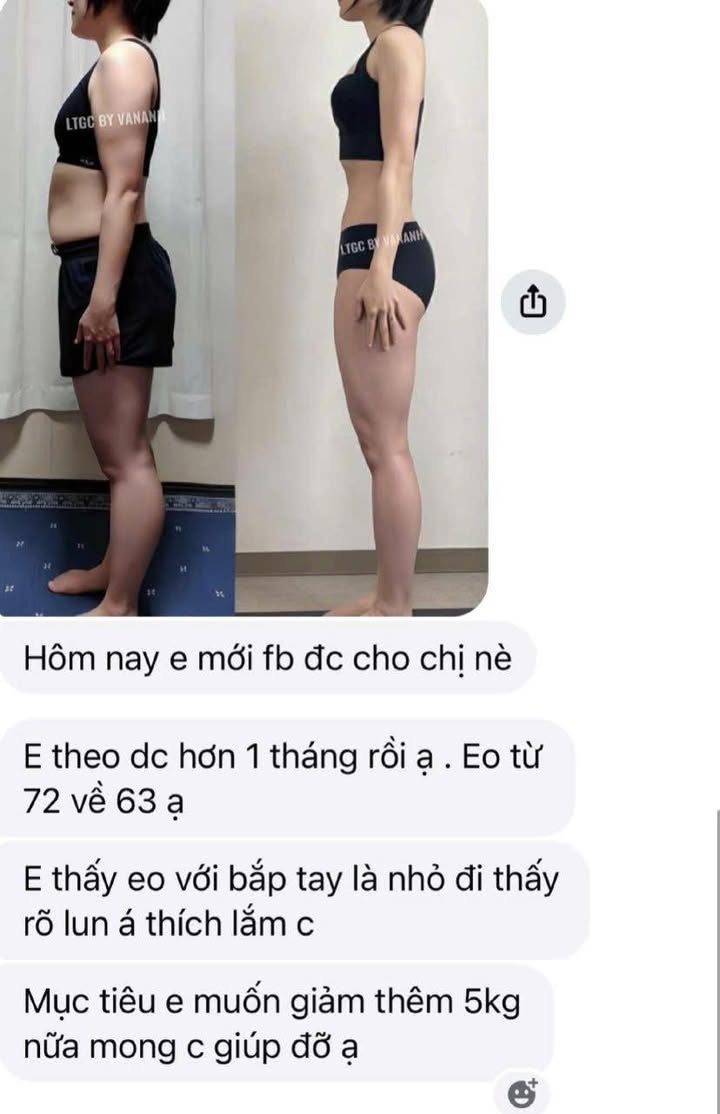 Kết quả giảm cân học viên 2
